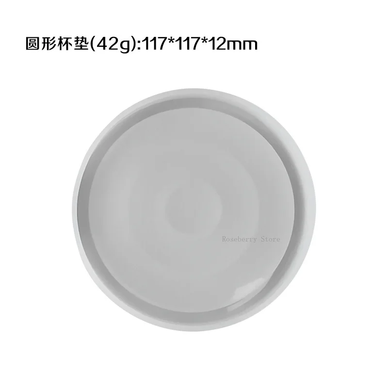 Tray Silicone Mold Round Cement Concrete Storage Tray Mould Handmade Resin Dish Plate Making Craft Molds Coaster Cup Mat Mould