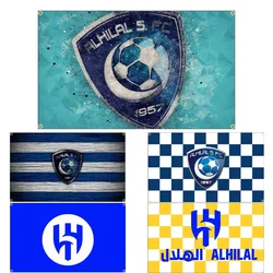 Banner 90X150CM Saudi Arabia Riyadh City Football Competition Flag Polyester Printed Football Logo Banner For Decor