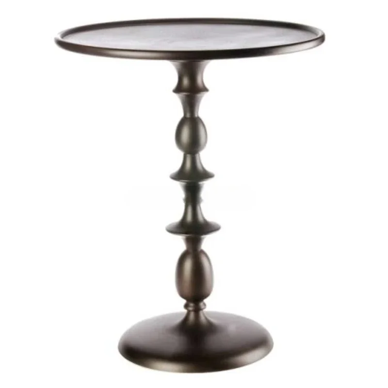 Luxury marble top side table, gold gorgeous dripping edge art base living room bedroom
