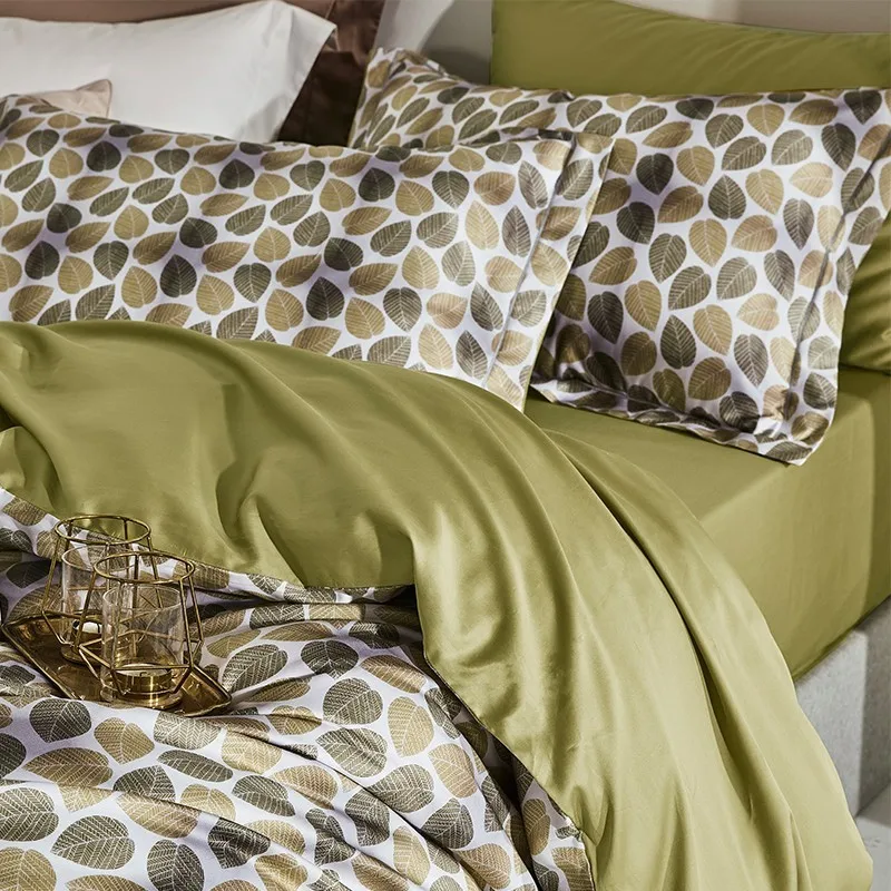 Print Luxury Duvet Quilt Cover Bed Sheet Pillowcases Egyptian Cotton Soft 4Pcs Queen King size Bedding Set