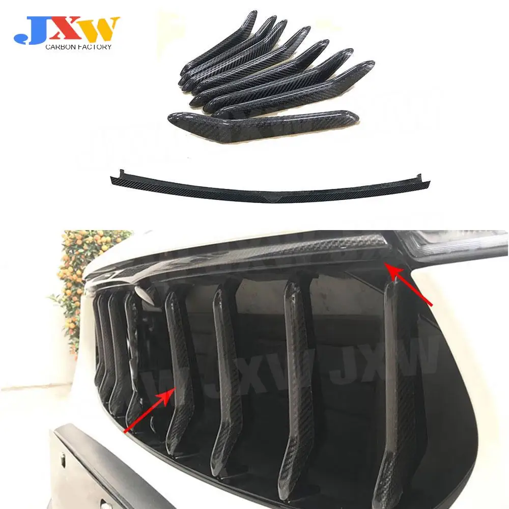 

Carbon Fiber Front Grill Trim Strips Grille Decoration Cover Frame for Maserati Levante 2016-2019 9PCS/Set Car Styling