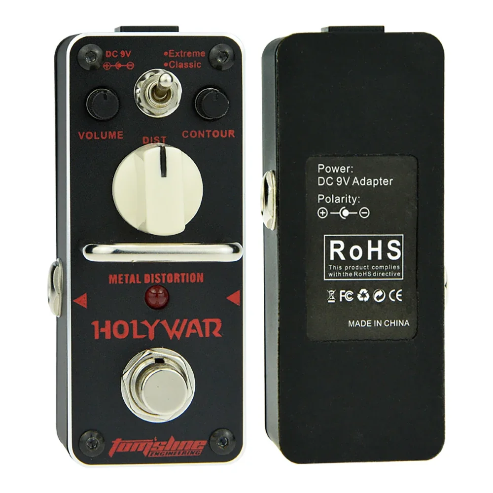 

Aroma AHOR-3 Holy War Guitar Effects Pedal Metal Distortion Pedal Mini Analogue Electric True Bypass Guitar Parts & Accessories