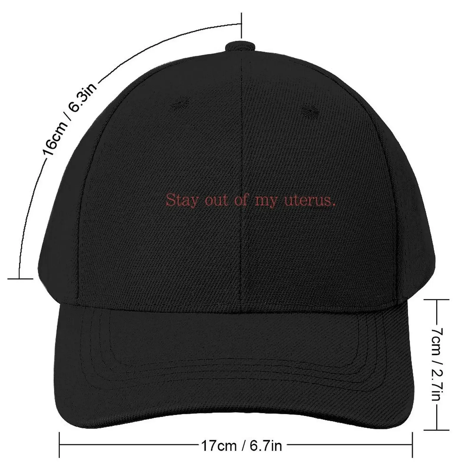 Stay out of my uterus. #prochoice Baseball Cap Hip Hop Big Size Hat Hood Elegant Women's Hats Men's