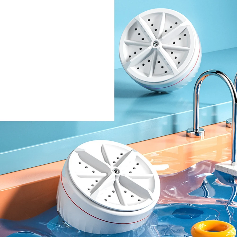 Mini Turbo Washer USB Powered Cleaning Washing Machine for Underwear Socks Mini Ultrasonic Turbo Washer for Home Travel