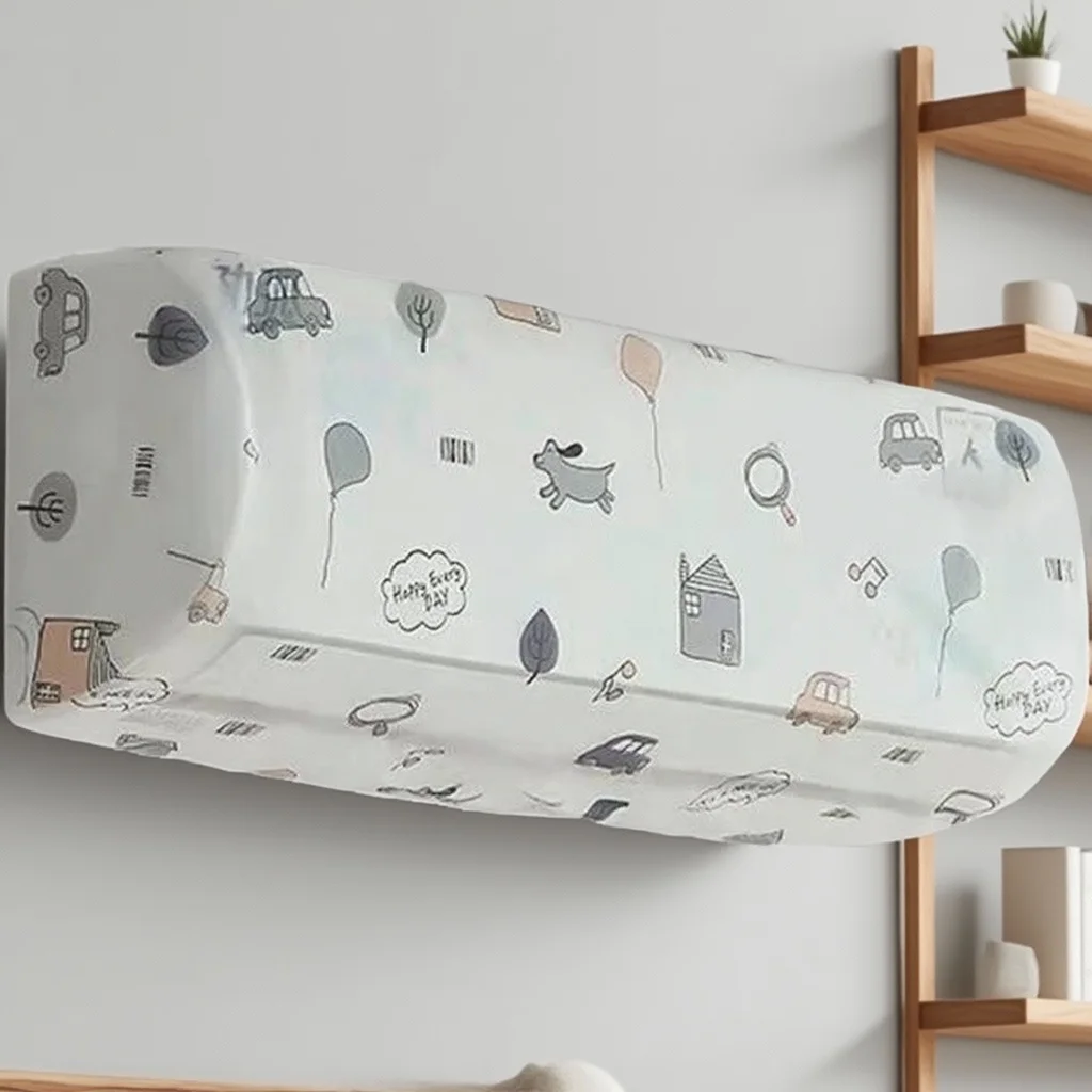 2pcs Air Conditioner Dust Cover Wall Mounted Fan Universal Minimalist Creative Cartoon Washable Fan Cover Air Conditioner Cover