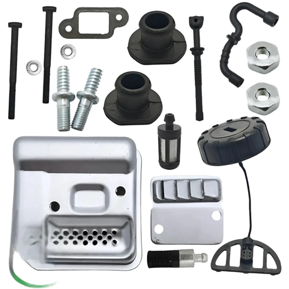 Muffler for exhaust Replacement Kit for MS170 MS180 Chainsaws 7 Components to for restore For Engine for exhaust System Function