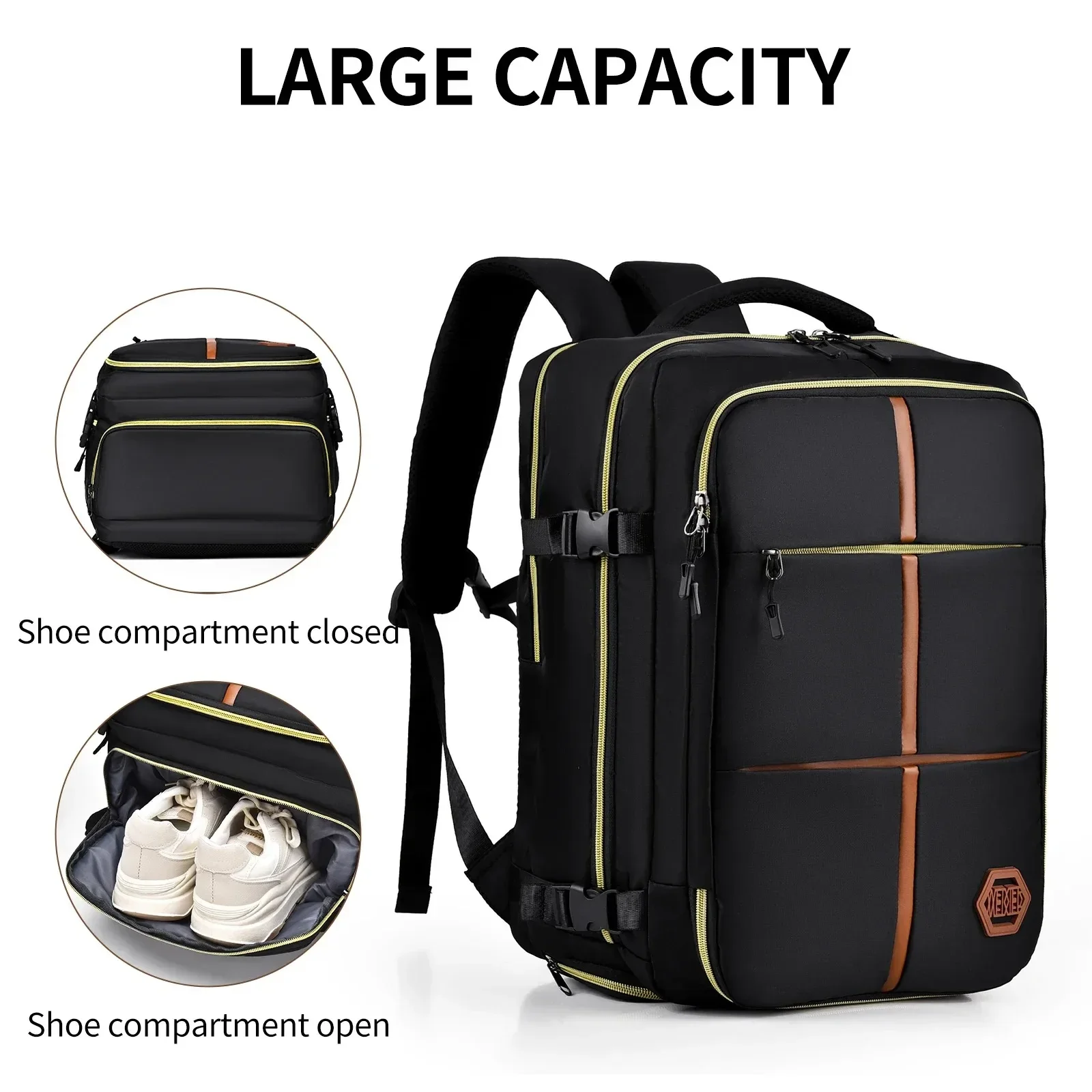 35L Large Capacity Travel Backpack for Men and Women Fashionable School Bag Multi-functional Bag for All Occasions Mochilas