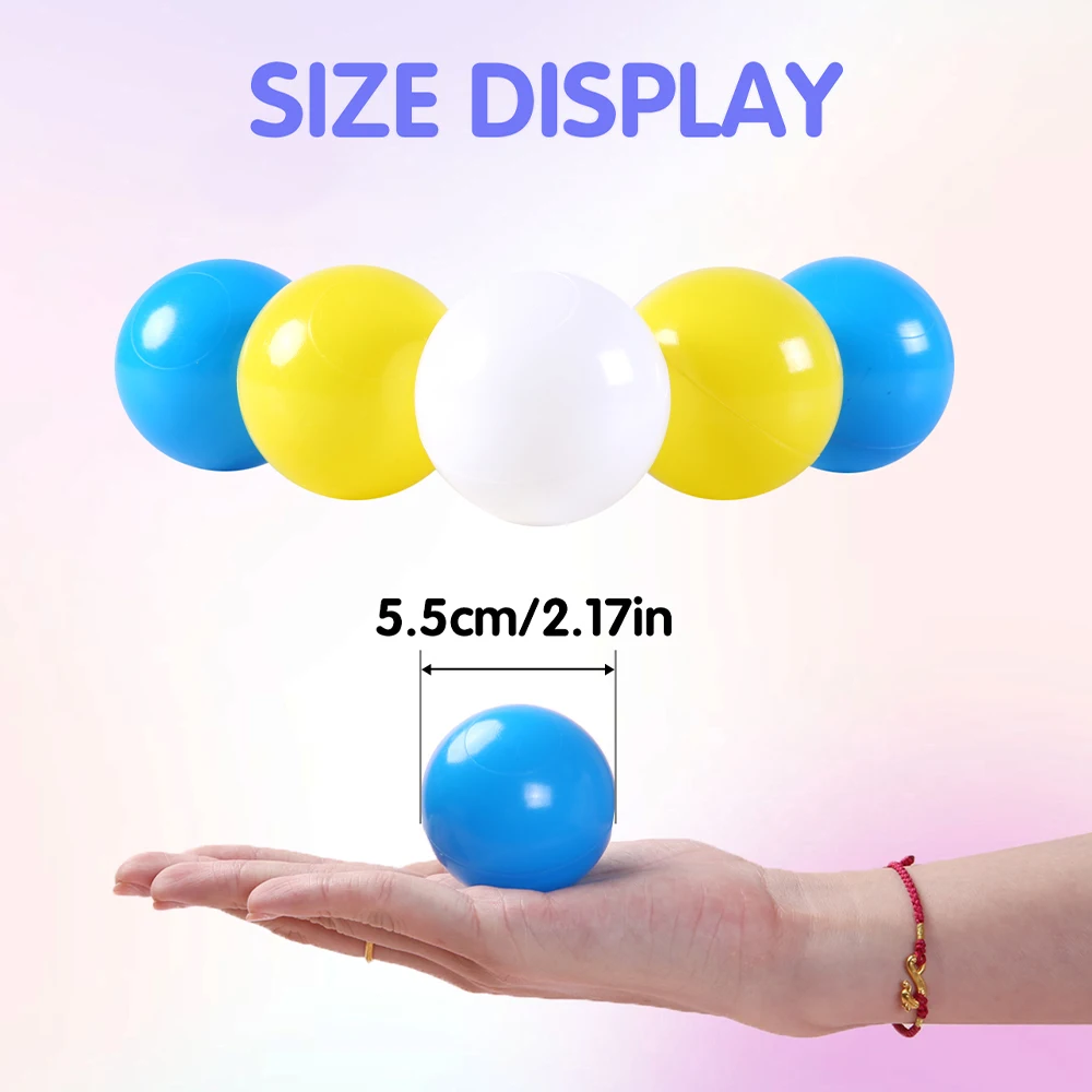 クラッシュプルーフ 100個パック カラフルなボールピットボール 子供用 プラスチックボール 幼児用 ボールピット プレイテント トンネル ベビープールおもちゃ