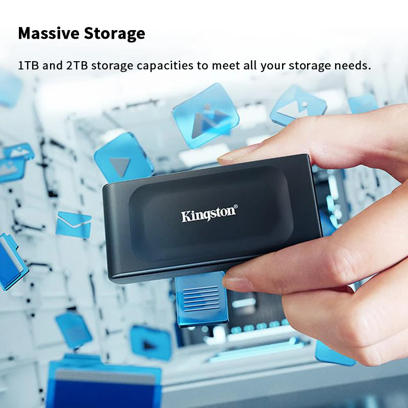 Kingston 1TB USB 3.2 Gen 2 Portable SSD (PSSD) XS1000 – 1050MB/s Transfer Speed, Compact & Stylish, External Storage for Laptops