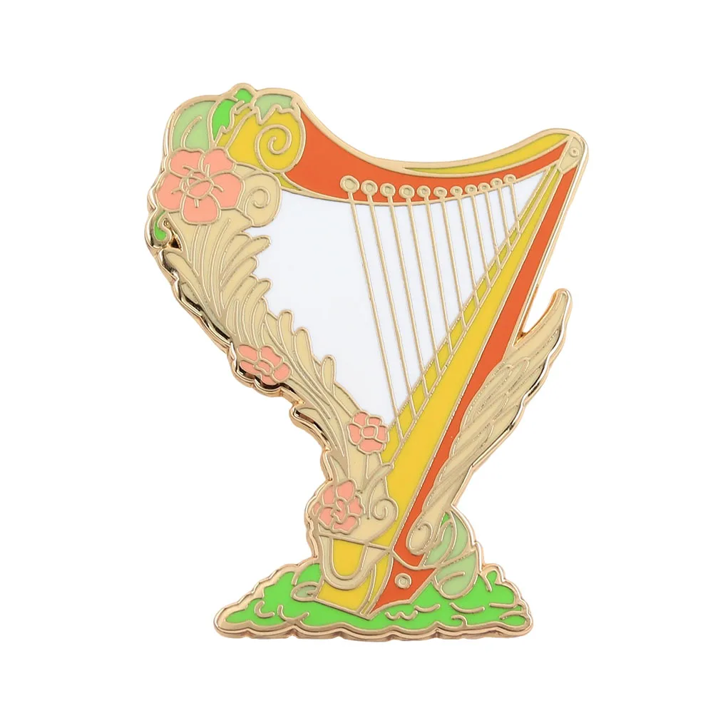 Elysium Harp Enamel Pin Atelier Ryza 2: Lost Legends & The Secret Fairy Magic Item Badge RPG Peripheral Gamer Gift Collect