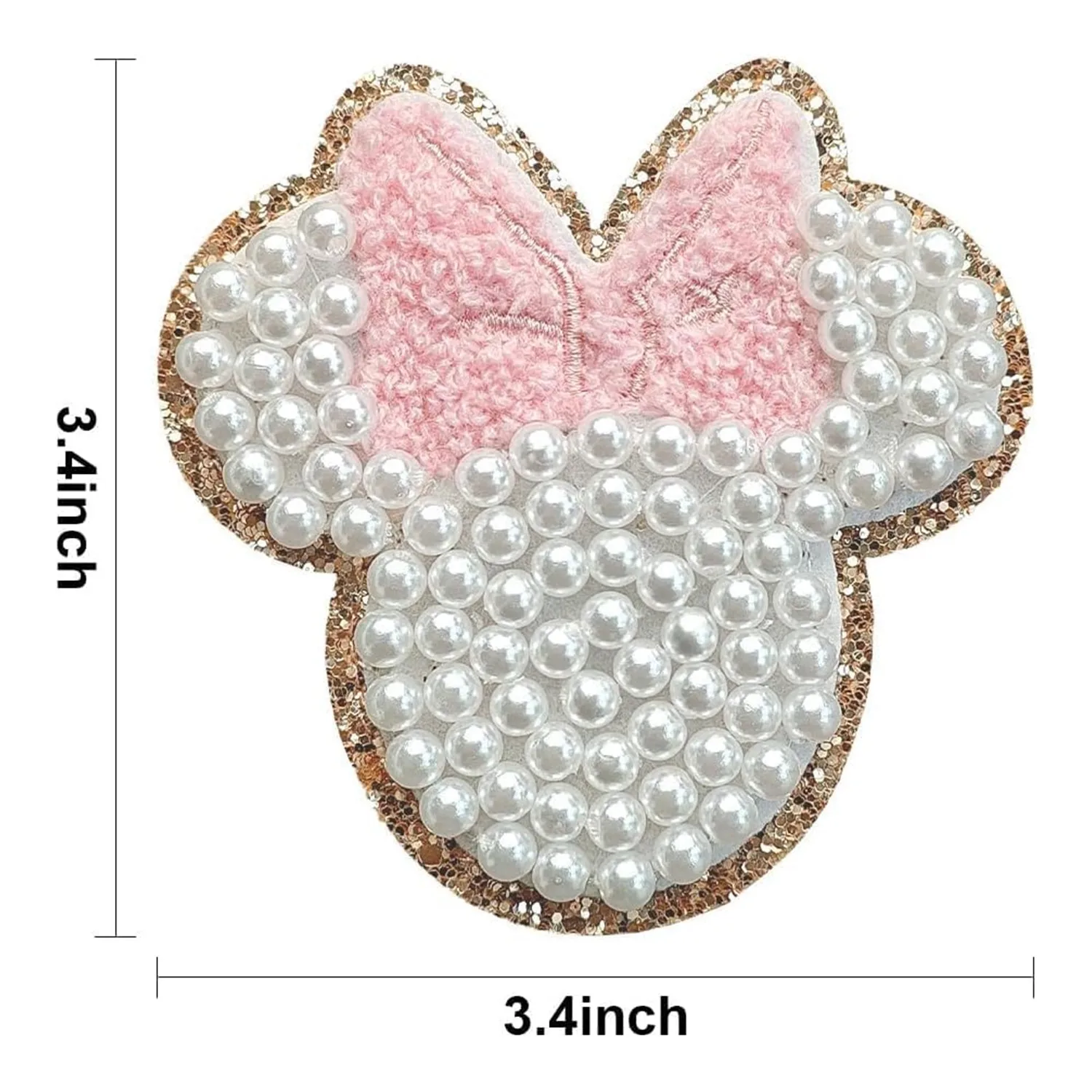 Cute Cartoon Self-Adhesive Sticker Iron on Pearl Patches Suitable for Sewing Ironing On Children Adult Jacket Jeans Hat Backpack