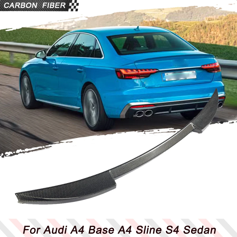 

Carbon Fiber Car Rear Racing Ttunk Spoiler for Audi A4 S4 B9 B9.5 Sedan 2016-2025 Car Rear Racing Body Kits Trunk Boot Wing Lip
