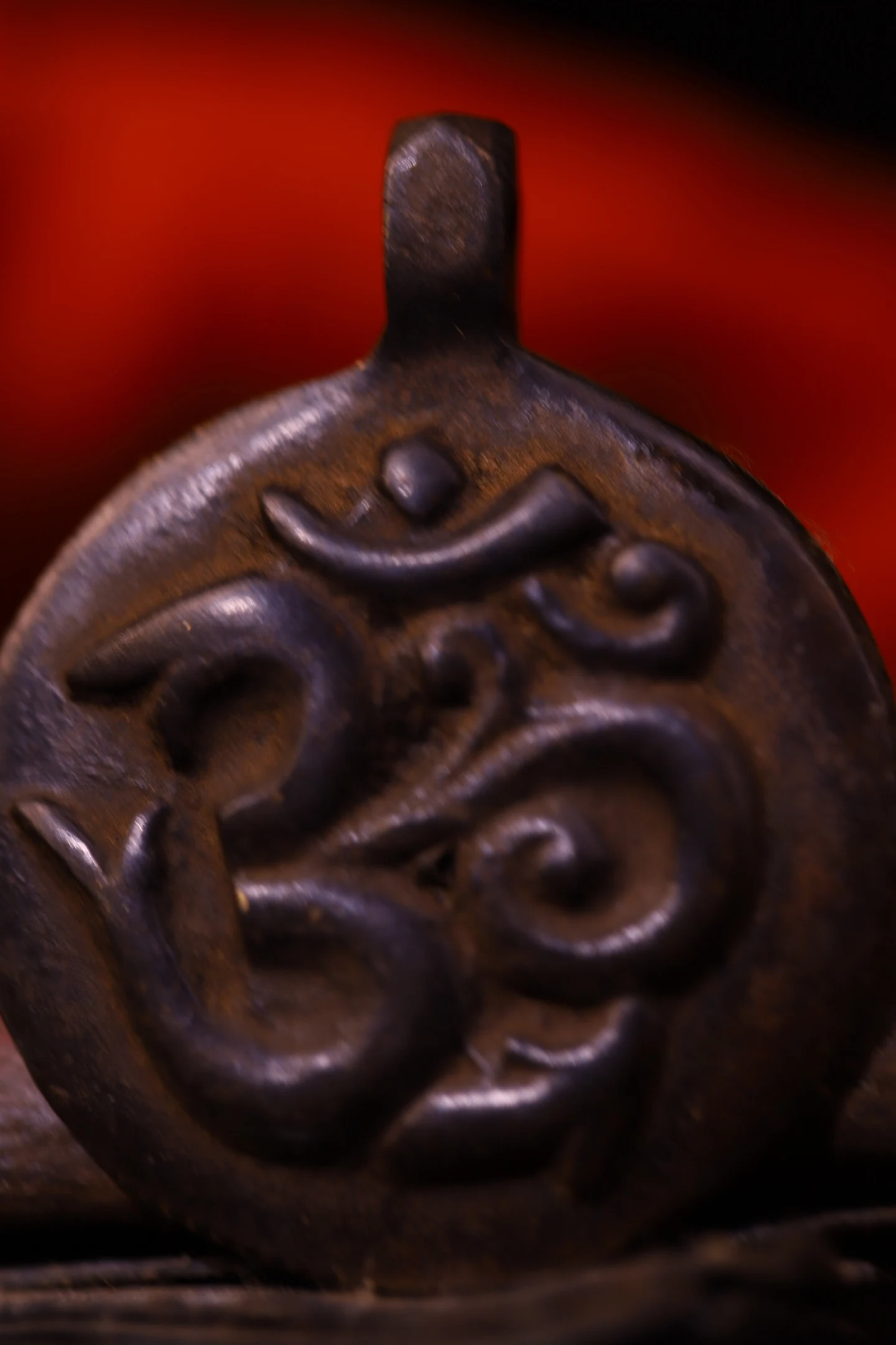 Old Bronze Cinnabar Six Character Mantra Buddha Plaque Nine Palaces gossip Chinese zodiac Pendant Amulet Dharam Exorcism