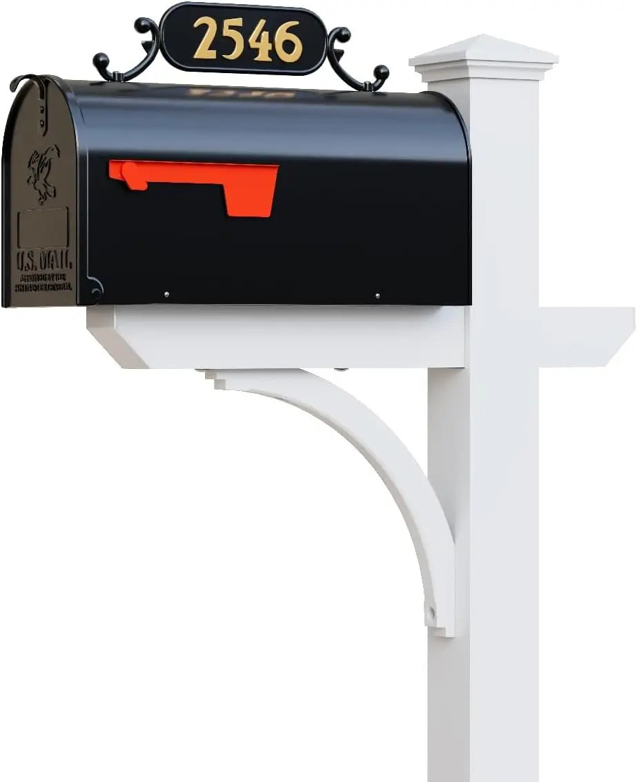 Argonne White Post Mailbox (Estate)