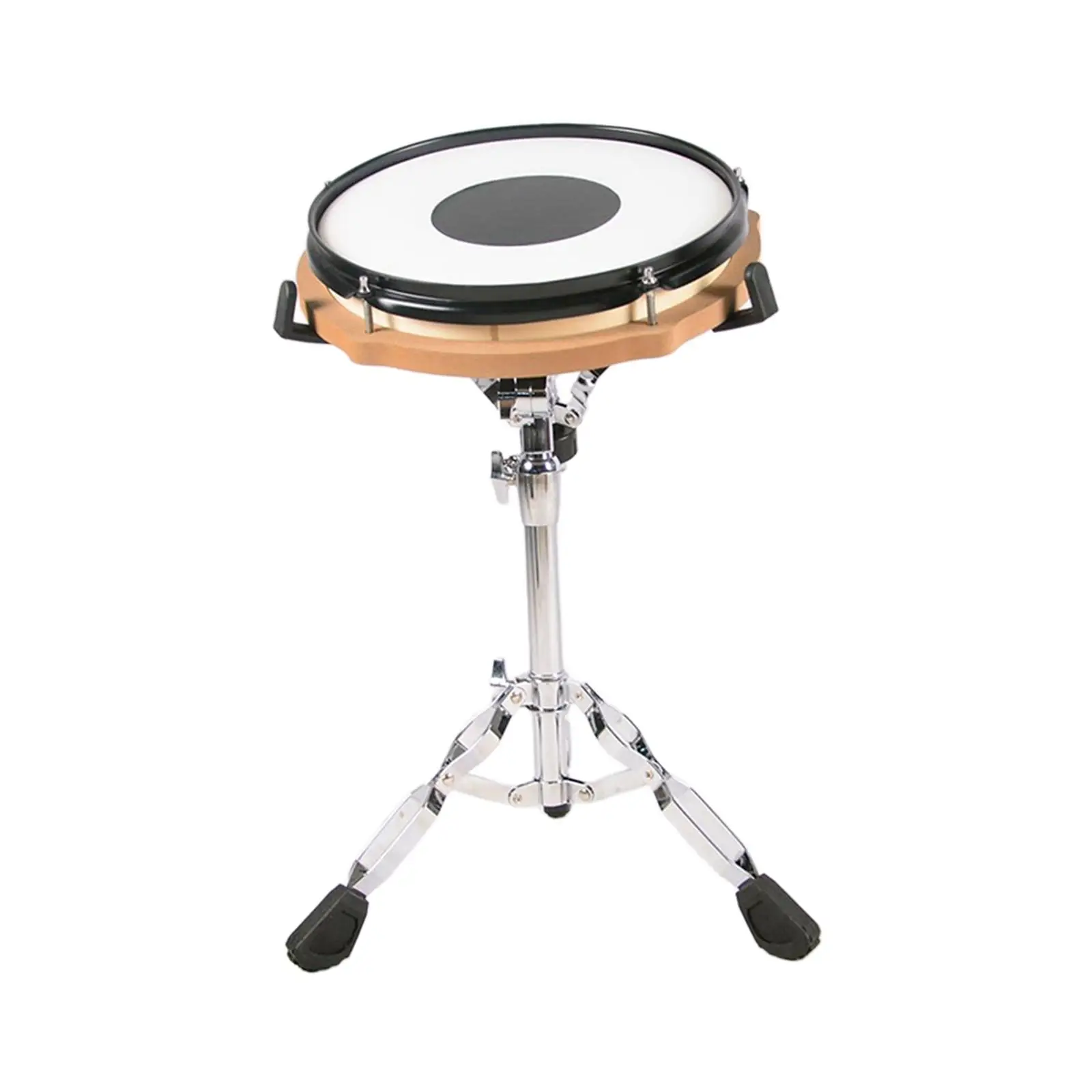 

Silent Drum Practice Training Pad Silent Drum Pad and Stand Realistic Portable Adjustable Legs for Performance Show