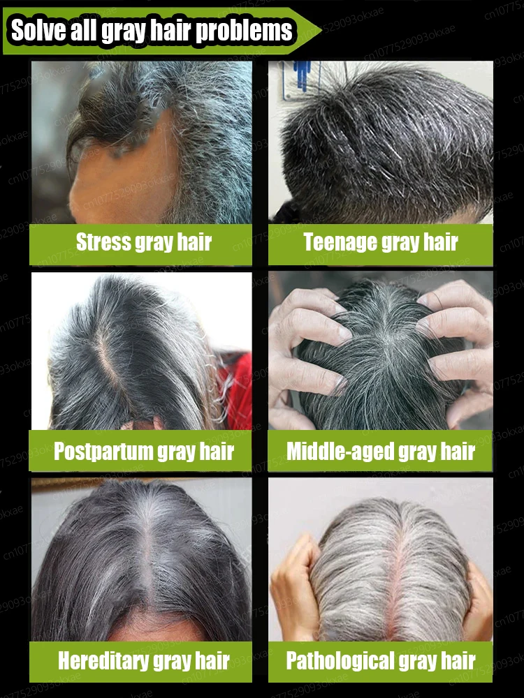 Black hair expert, eliminates gray hair and restores natural hair color