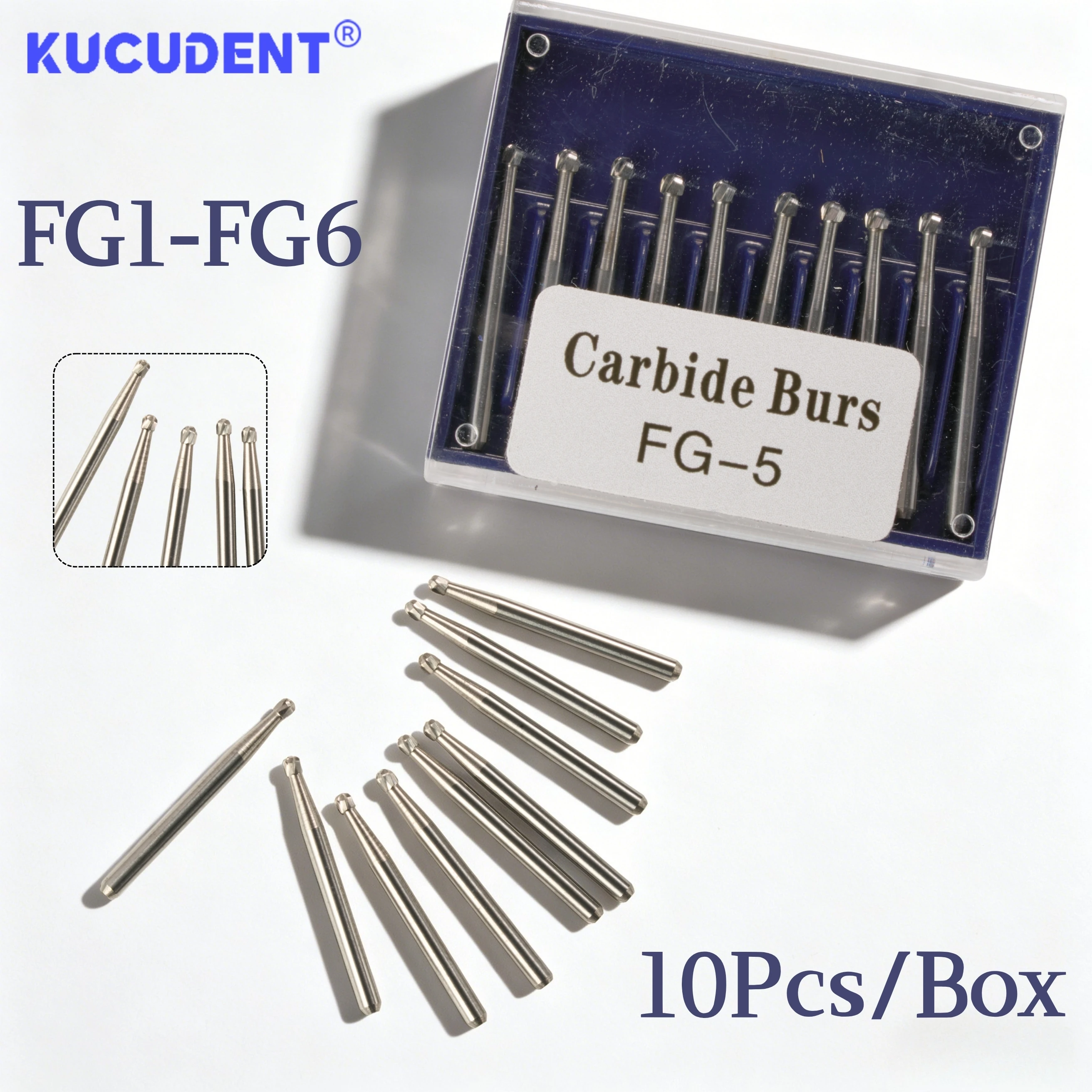 10 Stück/Box Wolframkarbid-Dentalbohrer FG1-FG6 für Kliniken Professionelles Zahnpflege-Werkzeug zur Kavitätenpräparation