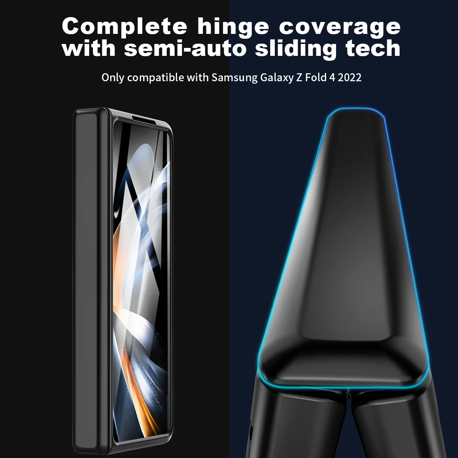 Shockproof Rugged Bumper Folding Case For Samsung Galaxy Z Fold 4 Hinge Protection Armor Case With S Pen Slot Hidden Kickstand