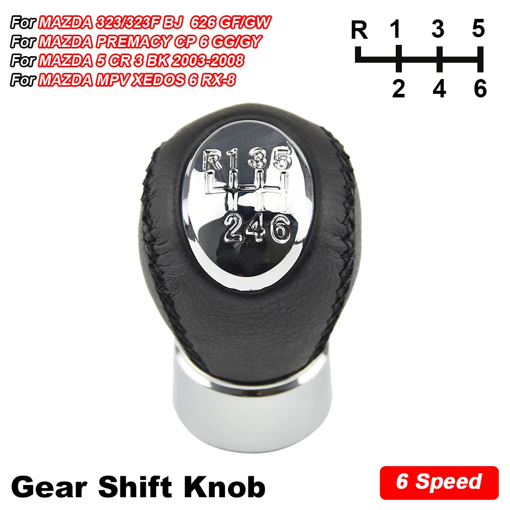 Manual Car Hand Speed Gear Stick Shift Knob For Mazda 6 GG/GY 5 CR 3 BK 323/323F BJ MPV PREMACY CP 626 GF/GW XEDOS 6 RX-8