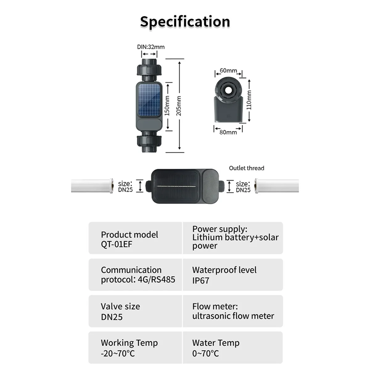 

SSR Solar Smart Water Timer Motorized Valve Sprinkler Controller for Garden Watering Wireless IoT Remote Control