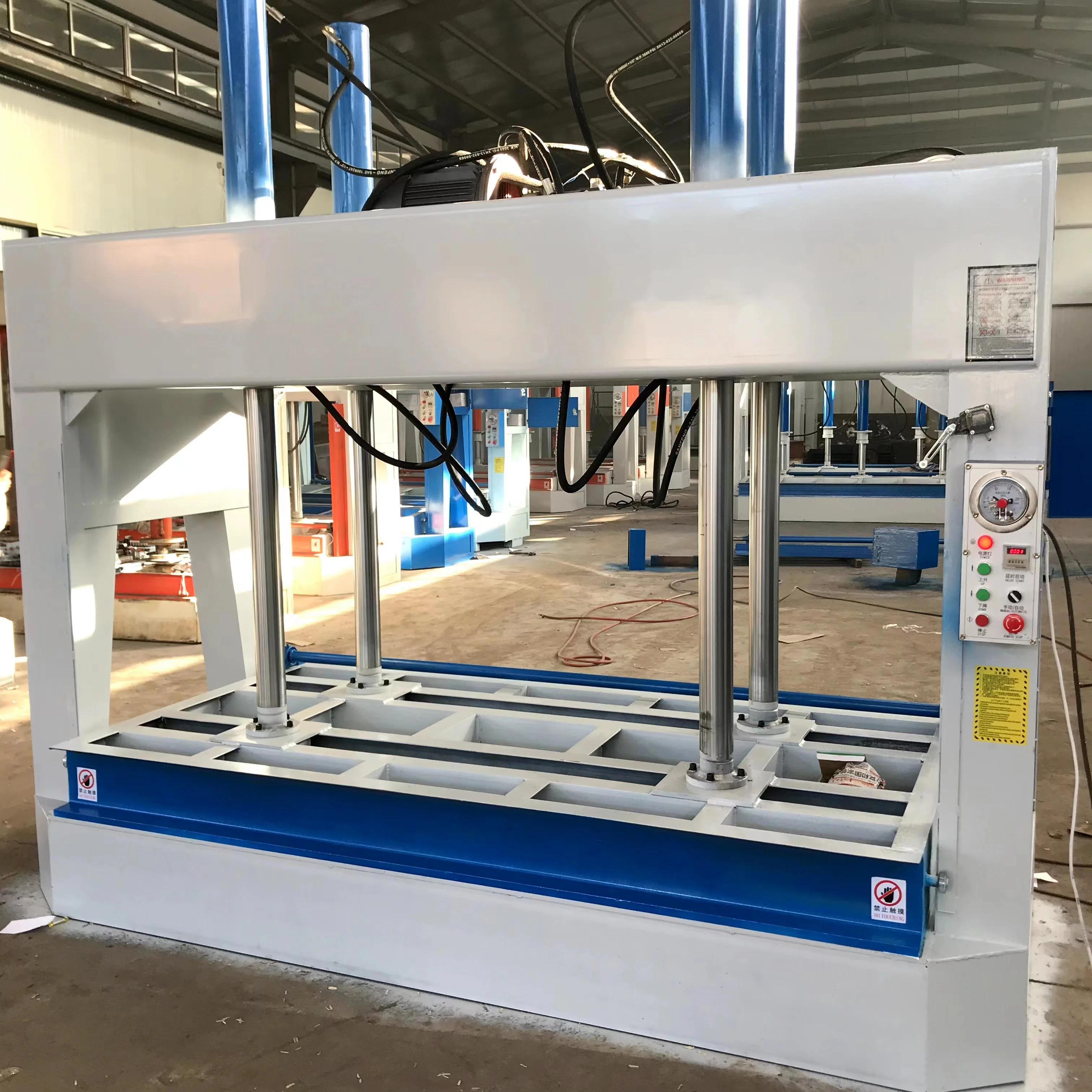 50T 60T 80T 90T 100T 4 Cylinder Hydraulic MDF Particle Board Wood Wooden Woodworking Veneer Cold Press Laminate Making Machine