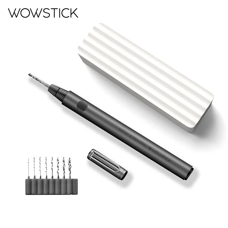 Wowstick Mini Electric Drill One-Piece Electric Hand Drill Rechargeable Miniature & Lightweight 8Drill Bits One Button Operation