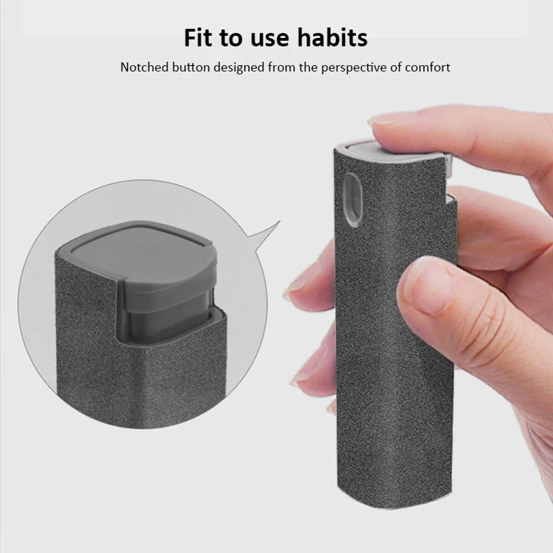 Điện Thoại 2 Trong 1 Miếng Lau Màn Hình Chai Xịt & Sợi Nhỏ Vệ Sinh Vải Di Động Máy Tính Bảng Di Động Máy Tính Màn Hình Đánh Bóng Bụi Bộ