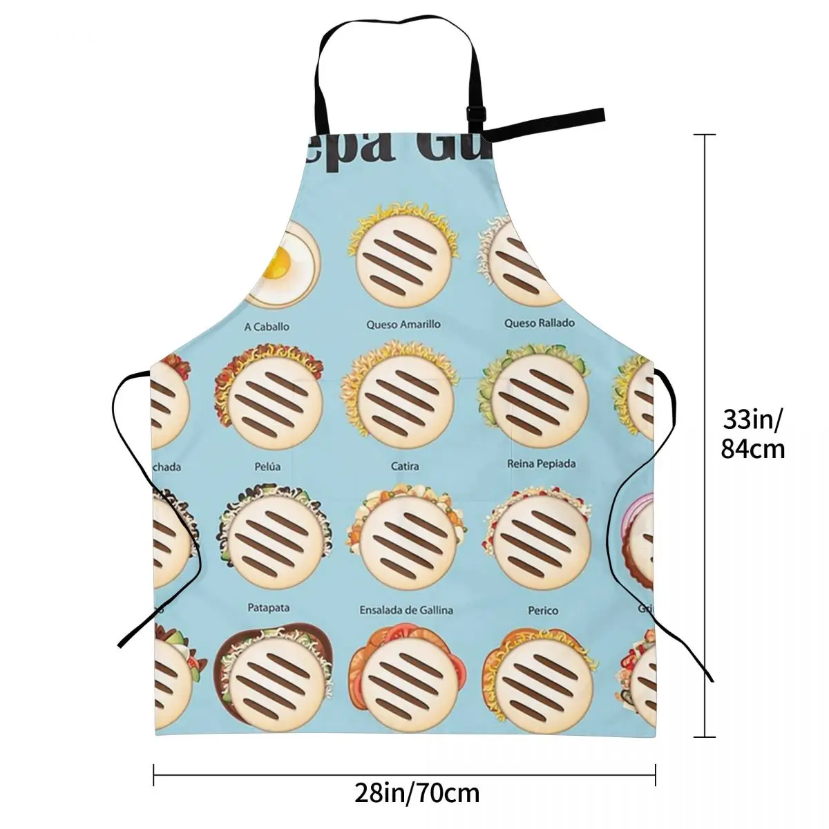 Arepa Guide Venezuela Latin Fast Food Apron Chef Cooking Cuisine Tablier Waterproof Bib Kitchen Cleaning Pinafore for Women Men