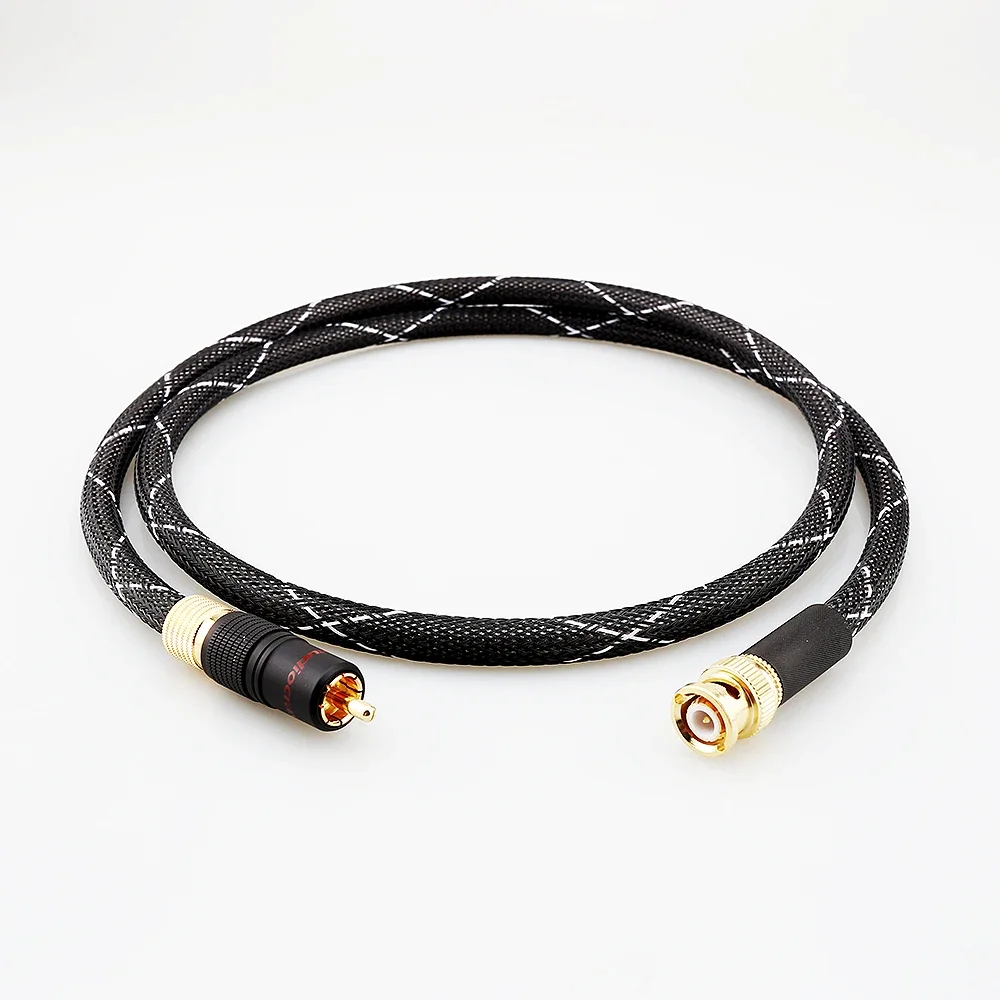 New HIFI BNC to RCA RG6 Cable 75 Ohm Coaxial Cable BNC to BNC Male Cord Adapter Connector for CCTV DVR SDI HD-SDI Camer Video AV