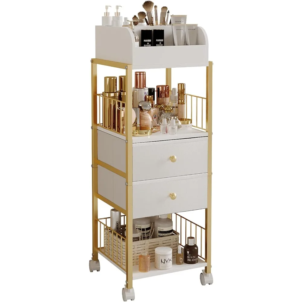 

Floor Makeup Organizer, Skincare Make Up Organizers and Storage with Drawers,Makeup Vanity Organizer Cosmetics Display