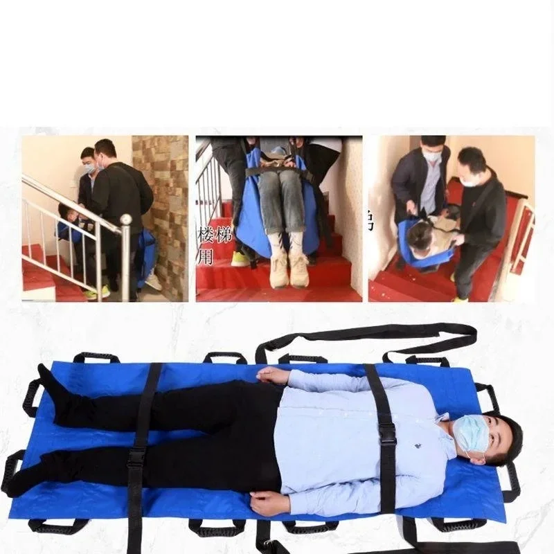 Patient Elderly Transfer Moving Sheet Belt Nursing Bedridden Positioning Lift Belt Pad Mat with 12 Handles Reinforcement Strap