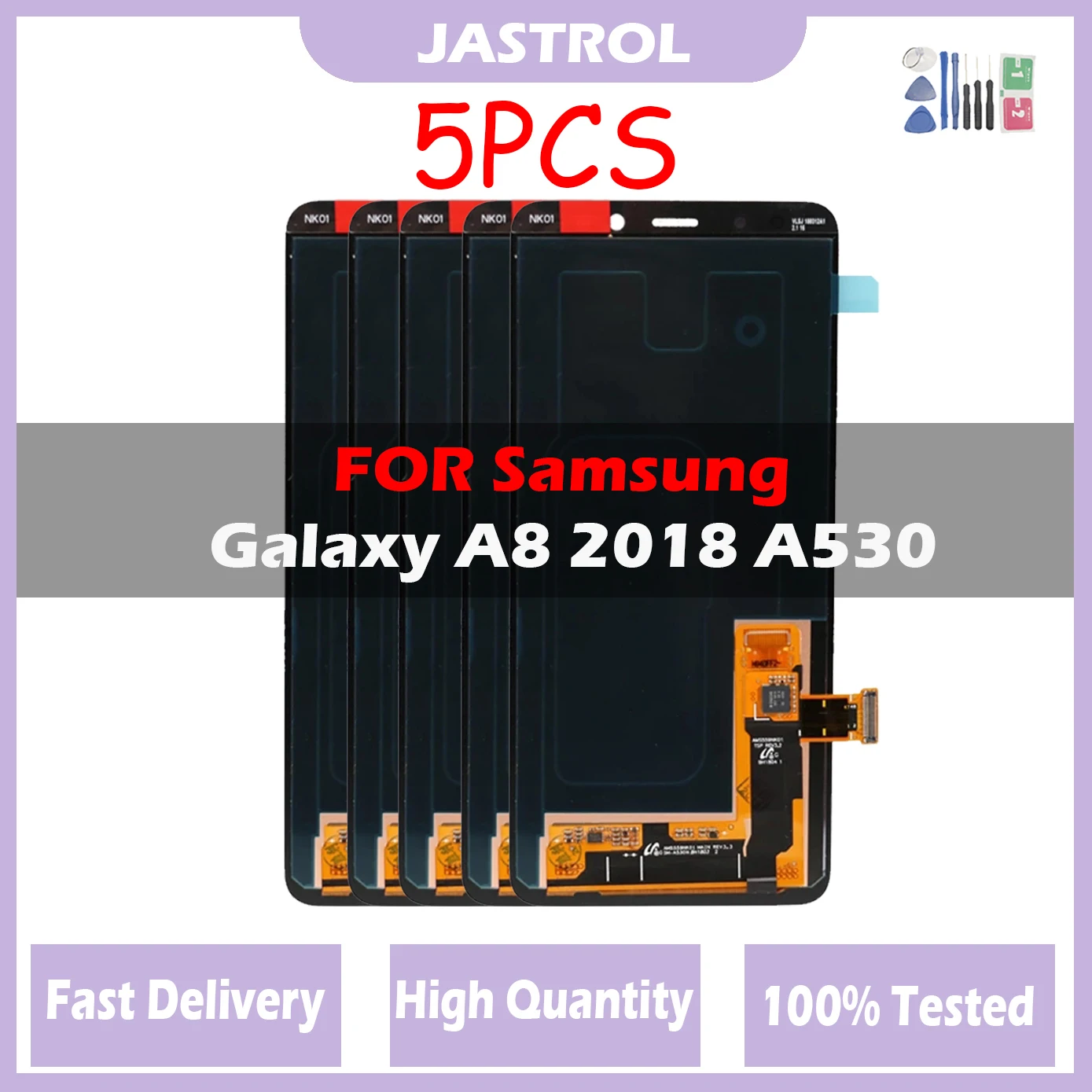 5Pcs/Lot LCD For Samsung Galaxy A8 2018 A530 A530F A530F/DS Lcd Display With Frame Touch Screen Digitizer Assembly