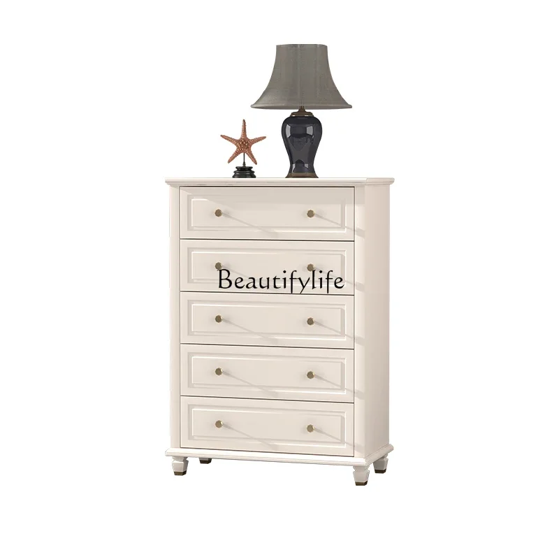 

American simple modern chest of drawers storage light luxury bedside storage cabinet