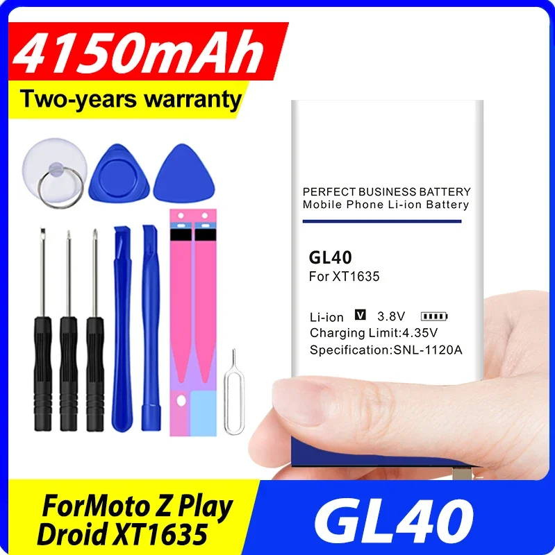 DaDaXiong GL40 4150mAh For Motorola Moto Z Play ZPlay Droid XT1635-01 XT1635-02 XT1635-03 XT1635 SNN5974A Give Away Tools