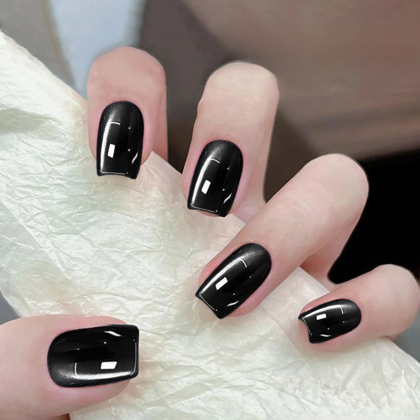 1 stücke WS Kirsche Rot Schwarz Glas Perle Katzenauge Gel Nagellack Kleber 2025 Herbst Winter Beliebte Rubin katzenauge Bleaching Nagel