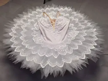 어린이 발레 스커트 성인 여성 백조 댄스 투투 발레 소녀 무대 공연 의상 전문 발레 투투 화이트