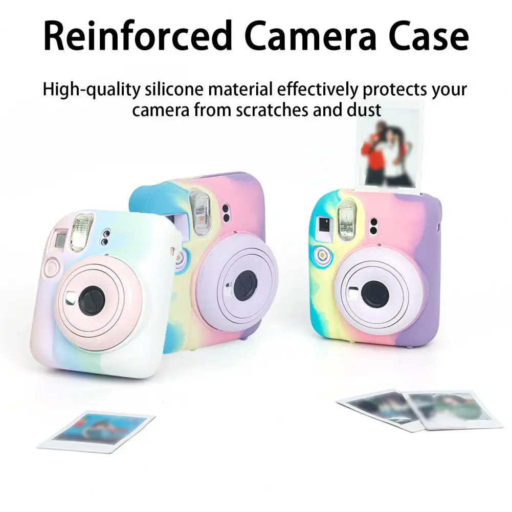 Silicone Instant Camera Case Precise Hole Dustproof Scratch-proof Flexible Protective Cover Soft Shells For Polaroid Mini12