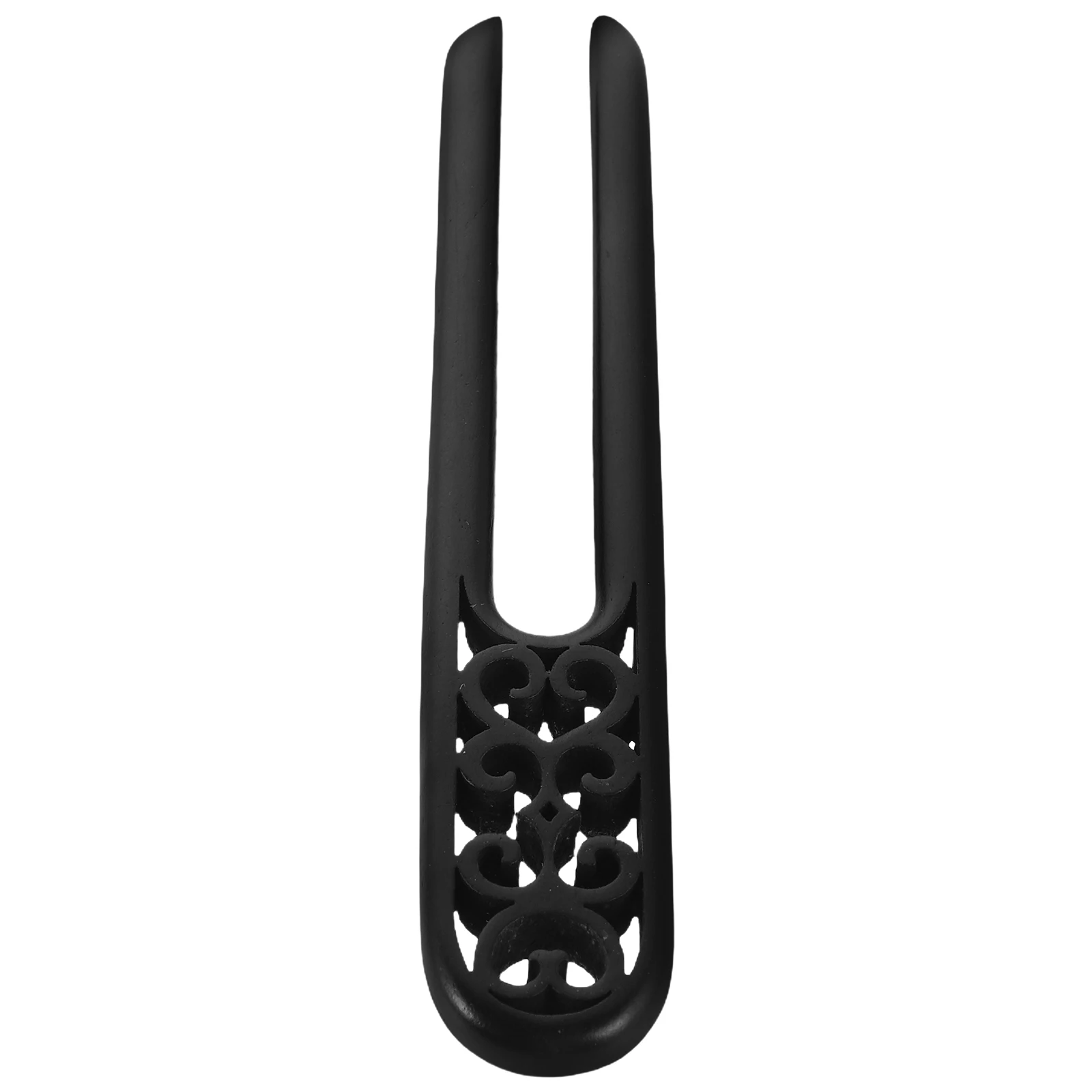 

U Shaped Hairpin Women Styling Accessories Durable Wood Secure Fit Versatile Usage Black Chopsticks Wooden Stick