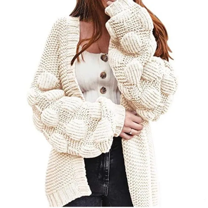 

Women's Sweater Tops Autumn Winter Long Sve Thiened Polyester Fiber Coat Ladies irt Soft Knitted Garment Regular Length