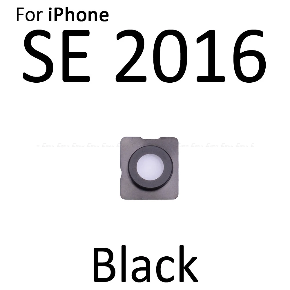 Copri anello in vetro per obiettivo fotocamera posteriore posteriore con supporto per telaio per parti di ricambio per iPhone SE 2020 2016