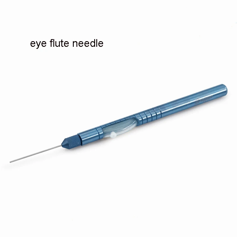 Titanium alloy ophthalmic flute needle straight (flush type) with silicone tube 20G23G ophthalmic instruments