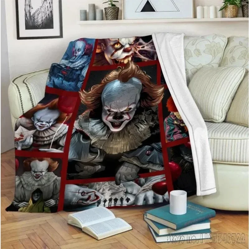 Movie Pennywise 3D Printed Home Cute Kids Blanket Throw for Bed Sofa Decor Fleece Nap Blankets Boys Girls Children Gift