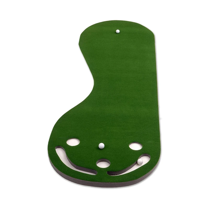 Factory Personalized Mini Golf Artificial Grass + EVA Foam Base Putting Green Mat Indoor Use Custom Logo Golf Training Aid