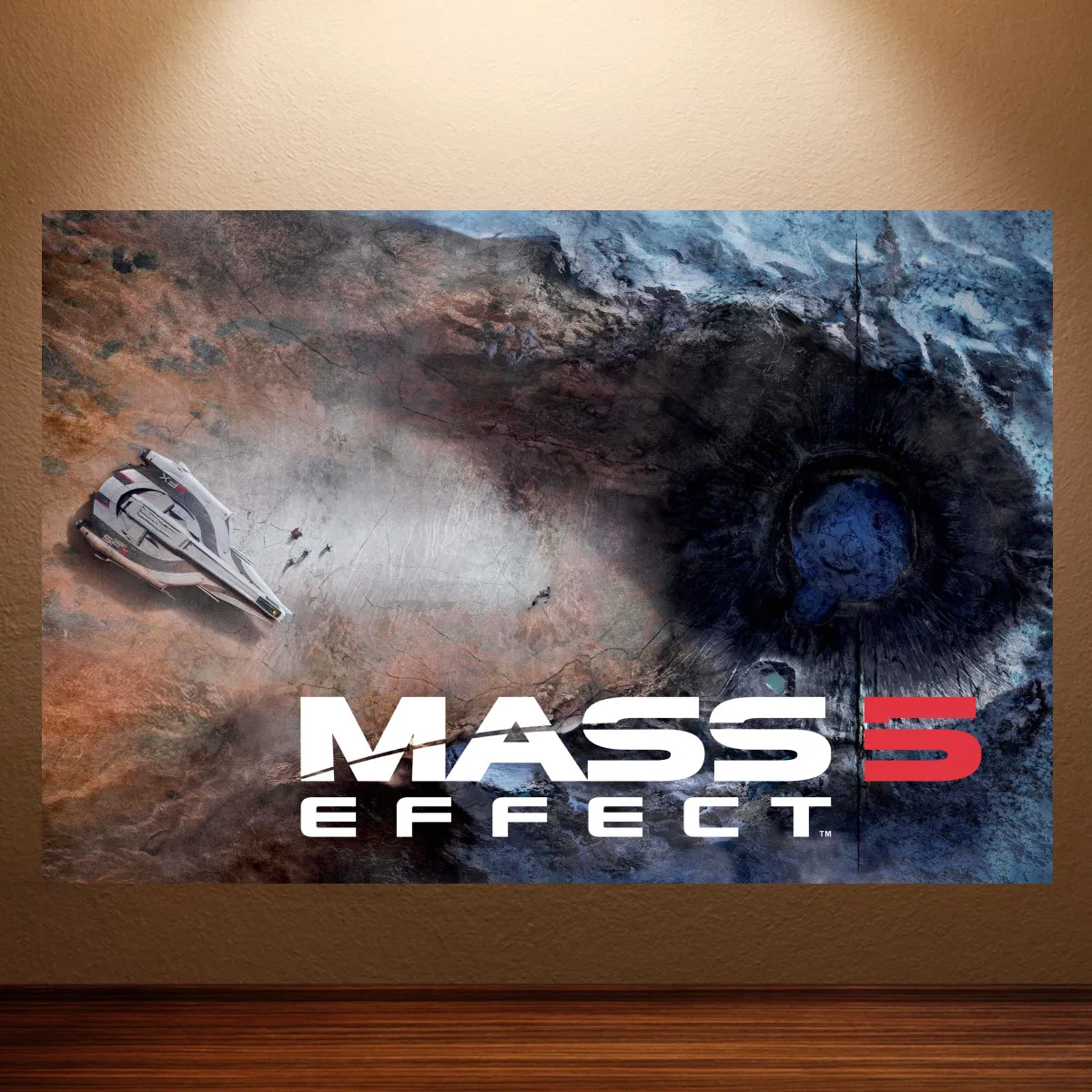 Mass Effect Posters Canvas Wall Paintings Sci-Fi Game Poster Art Prints Shepard & Normandy Wall Decor for Gaming Room & Man Cave
