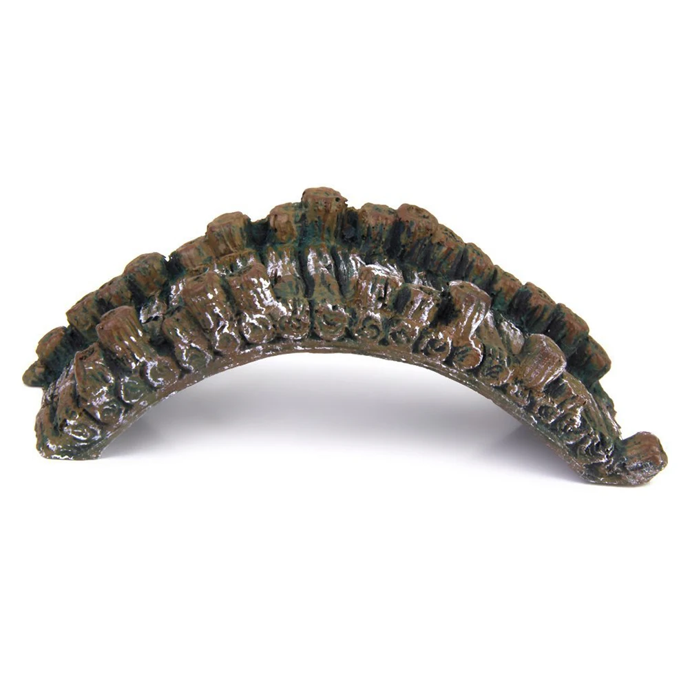 

Resin Arch Bridge Aquarium Ornament 50Mm Height 135x50mm Iron Grey Fish Tank Landscape Cave for Freshwater Saltwater