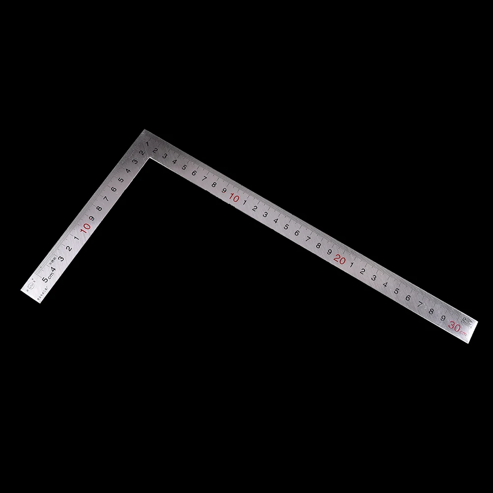 1pc Stainless Steel 15x30cm 90 Degree Angle Metric Try Mitre Square Ruler Scale