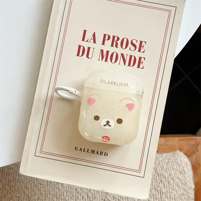 Couple Cartoon Bear Case for AirPods 4 Airpod 1 2 3 Pro Pro2  Bluetooth Earbuds Charging Box Protective Earphone Case Cover