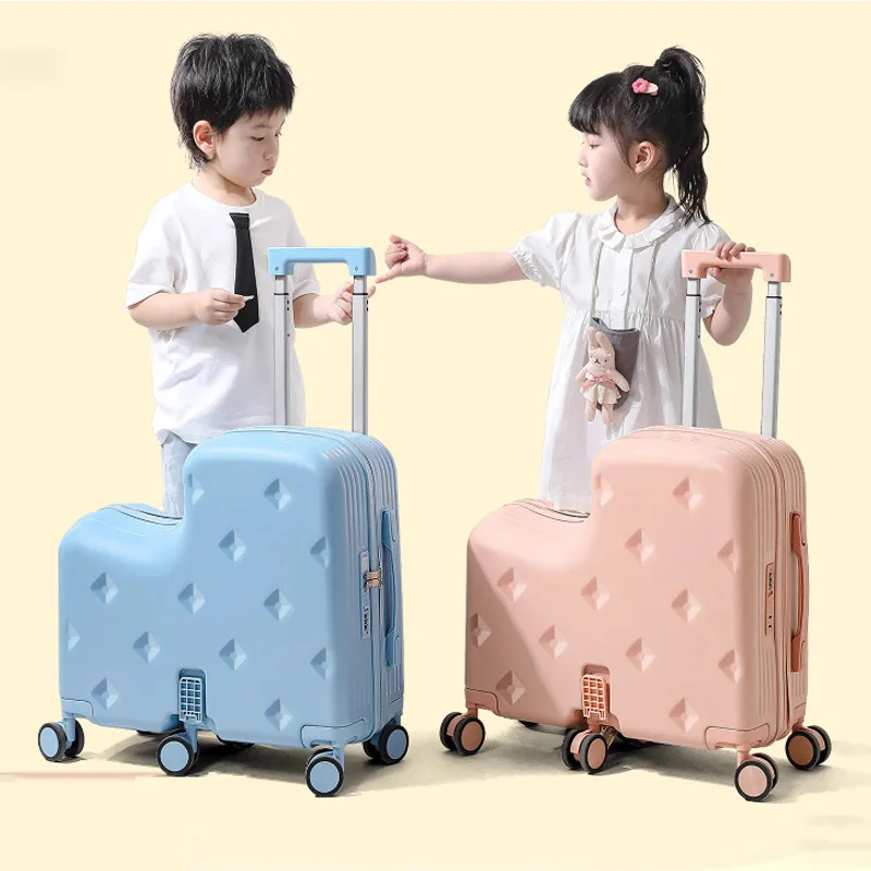 Милый набор чемоданов для детского багажа, прочный чемодан на колесиках для ПК, дорожный чемодан для багажа 18/20 дюймов с шестью колесами