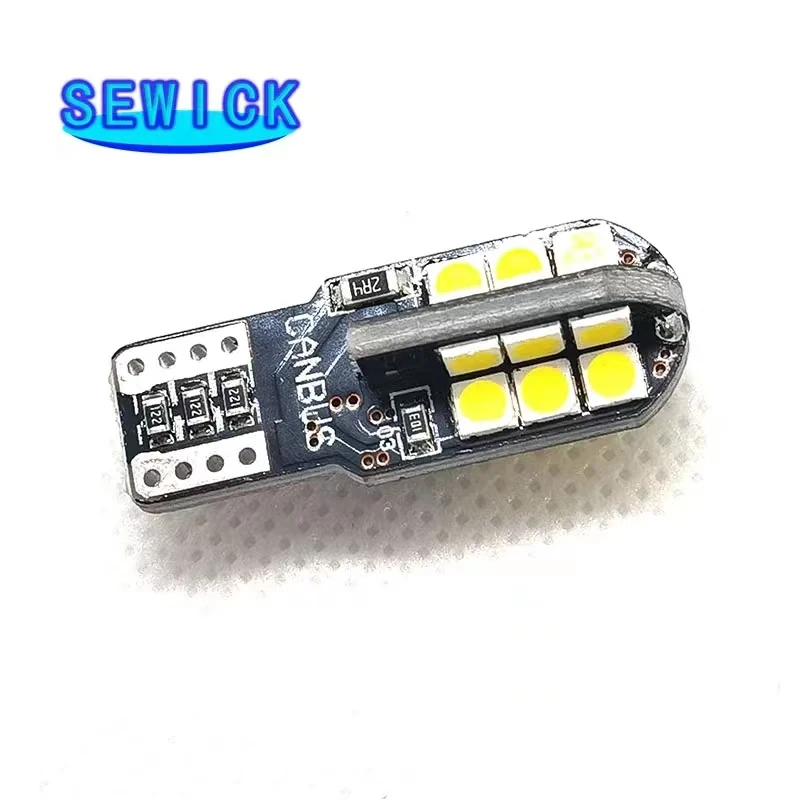 100Pcs New Canbus T10 W5W WY5W Super Bright 24smd 3030 Led Bulbs Car Clearance Light Auto Wedge Interior Reading Dome Lamps