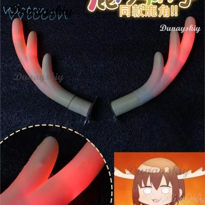 Anime My Deer Friend Nokotan Noko Shikanoko Antler Hairband Cosplay Hairclip Nokonoko Horns Luminescent Halloween Role Party